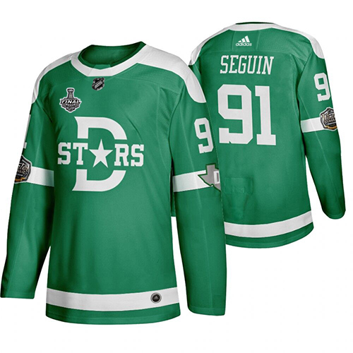 Adidas Dallas Stars #91 Tyler Seguin Men Green 2020 Stanley Cup Final Stitched Classic Retro NHL Jersey->dallas stars->NHL Jersey